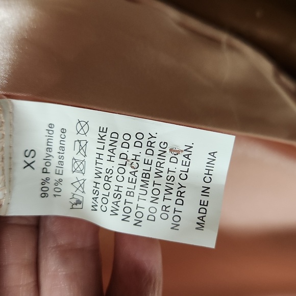 NWOT Sexy Satin Rose & Black Lace 2pc Set - Picture 6 of 6